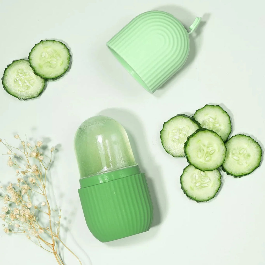 “IcyFace Cooling Ice Roller for facial puffiness and skin tightening”