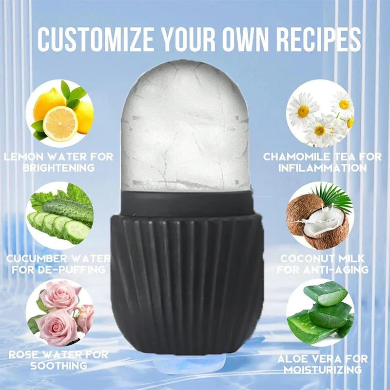 Icy Face™ 3-in-1 Stainless Steel Cooling Set — Ice Roller, Gua Sha & Facial Massage Tool