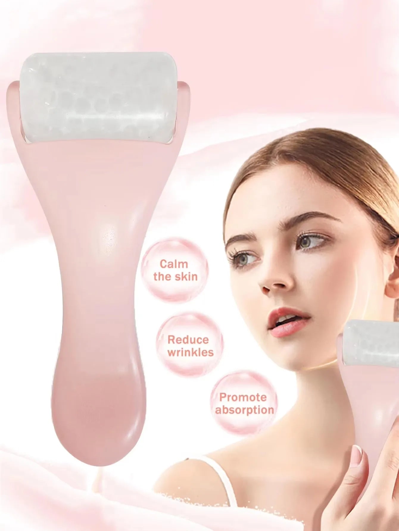 Ice Face Roller Massager, Facial Lifting Handheld Rolling Tool, Wrinkle Remover Skin Care Beauty Tool
