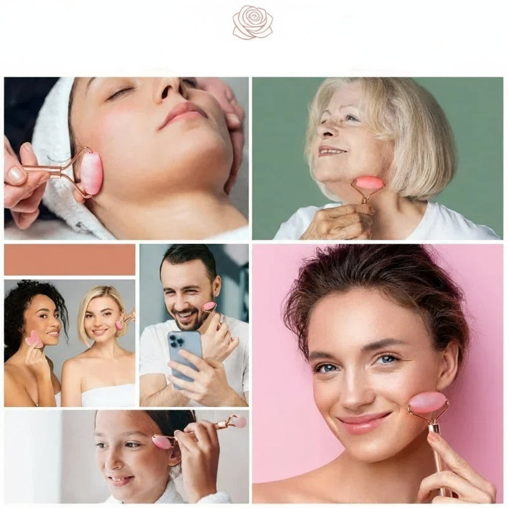 Icy Face™ 2-in-1 Ice Roller & Gua Sha Facial Massage Set — Lift, Contour & Refresh