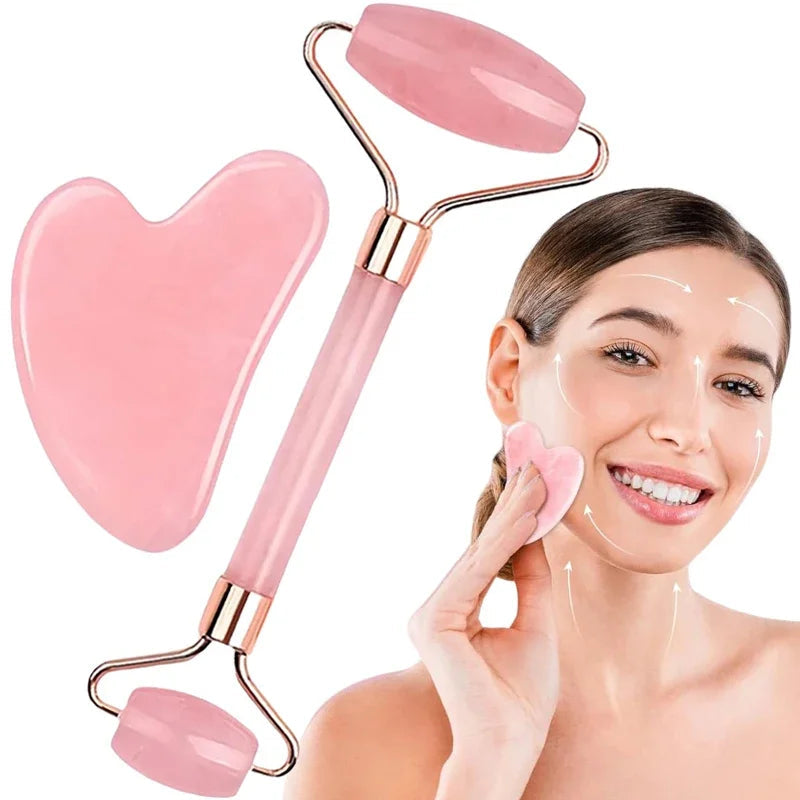 Icy Face™ 2-in-1 Ice Roller & Gua Sha Facial Massage Set — Lift, Contour & Refresh