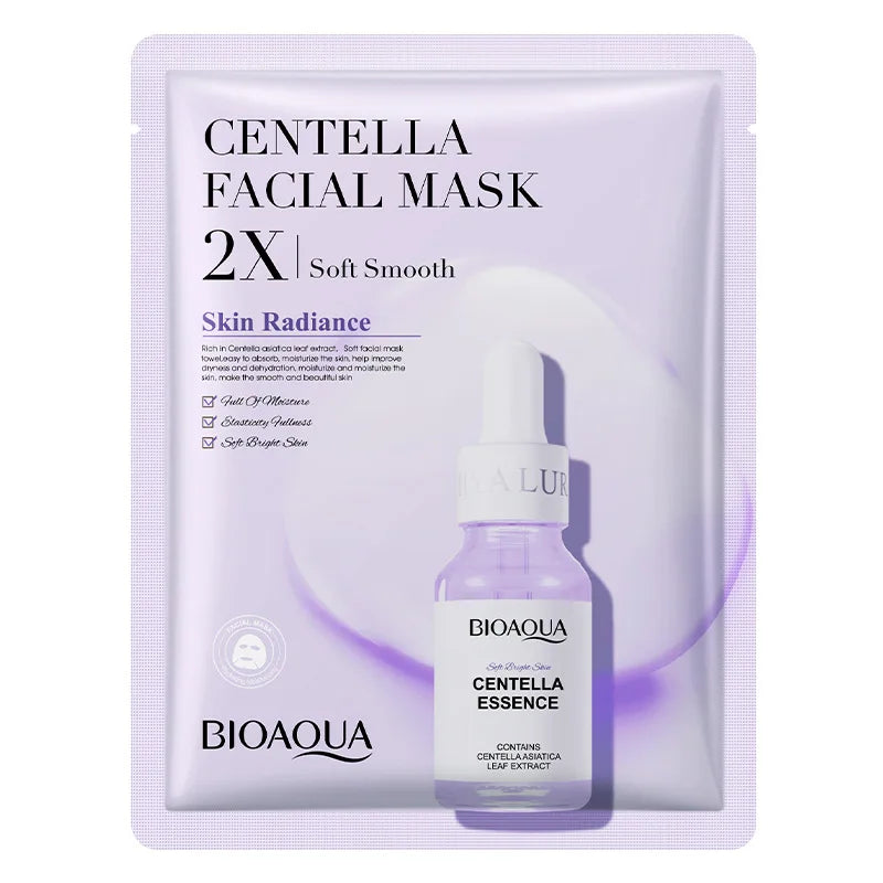 BIOAQUA Centella Collagen Face Mask (20-Pack) – Hydrating, Calming & Glow Boost Sheet Masks