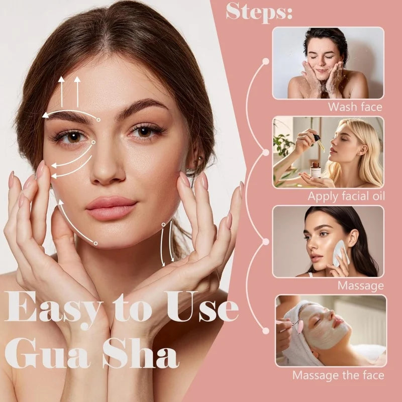 Icy Face™ 2-in-1 Ice Roller & Gua Sha Facial Massage Set — Lift, Contour & Refresh